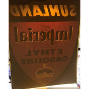 Vintage NOS Sunland Imperial Ethyl Gasoline Gas Pump Decal Service Station Oil